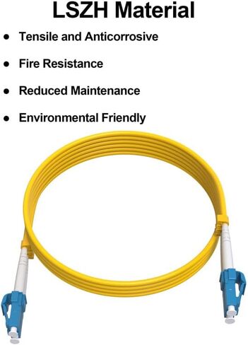 5 Pack LC to LC Single Mode Fiber Patch Cable 1M, OS2 Duplex 1G/10GB Fiber Optical Cables SMF Fiber Jumper Patch Cords LSZH 9/125µm for SFP+ XFP QSFP CFP -1M(3FT) 5pack in Saudi Arabia