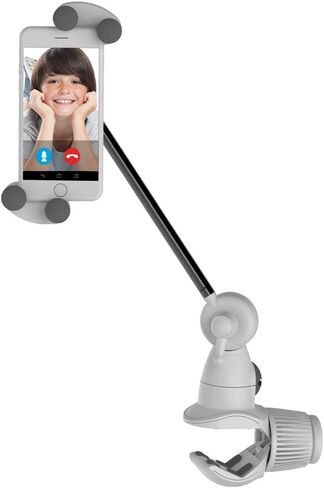 Barkan 7-12 inch Fixed Tablet Wall Mount 3 lbs White Firm Tablet Clamp 360 Degree Rotation Very Low Profile in Kuwait