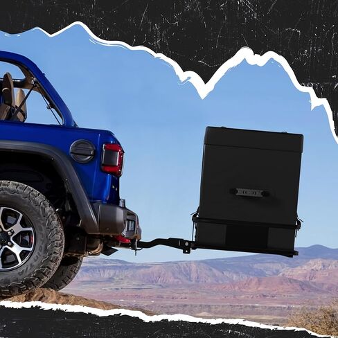Mockins XL 25 Cu Ft Waterproof Cargo Bag for Hitch Carrier | 60"L x 31"H x 24"W Soft Shell Trailer Hitch Cargo Carrier Bag | Abrasion Resistant Vinyl Hitch Storage Bag | Cargo Carrier Hitch Mount Bag in Saudi Arabia