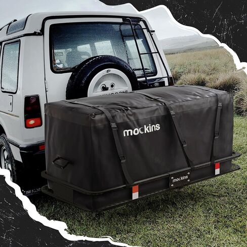 حقيبة شحن مقاومة للماء مقاس XL مقاس 25 قدم مكعب من موكينز لحامل وصلة الجر | 60 بوصة طول × 31 بوصة ارتفاع × 24 بوصة عرض حقيبة حاملة البضائع ذات الغلاف الناعم | حقيبة تخزين وصلة جر مصنوعة من الفينيل المقاوم للتآكل | حقيبة تثبيت وصلة جر البضائع in Kuwait