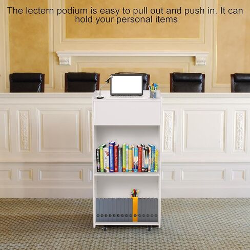 حامل منصة محمول بعجلات، حامل مضيفة منابر خشبية، أدراج منصة تخزين، رف متحرك لفصول المؤتمرات والمكاتب والكنائس in Kuwait