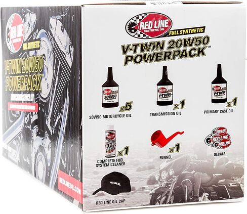 مجموعة زيت Red Line 90226 Big Twin 20w50 Power Pack مع فلتر زيت عالي الأداء K&N (مجموعة كبيرة جدًا، فلتر أسود) in Saudi Arabia