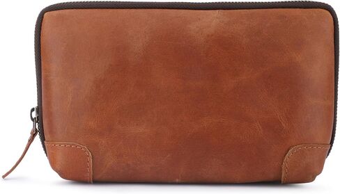 Leather Cord Organiser Pouch, Portable Tech Bag with Zipper Closure, Electronic Organizer Travel Case, Cable Organizer, Cord Organizer, Cruise Ship Essentials - TAN in Saudi Arabia