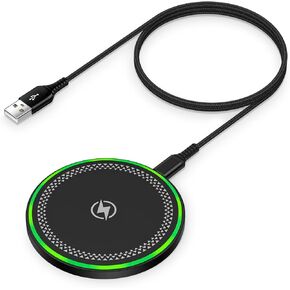 Samsung S25 الشاحن اللاسلكي Android Pad Fast Charging Pad Phone Android Charge Station for Samsung Galaxy S25 Ultra S25+ S25 S24 Ultra S24+ S24 S23 S22 S21 S20 S10 ، iPhone 16 15 Pro Max Plus 14 13 12 12 12 12