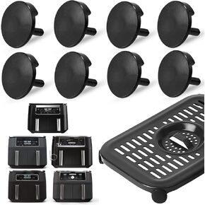 Air Fryer Replacement Parts for Ninja Foodi Airy Fryer, 8 PCS Food Grade Air Fryer Silicone Rubber Bumpers Feet Tabs Tips Accessories for Ninja Foodi DZ201 DZ090 DZ100 DZ401 DZ550 DualZone Air Fryer