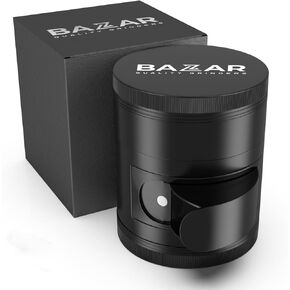 Bazzar Kitchen Grinder - Manual Kitchen Grinder, Premium Zinc Build- Black