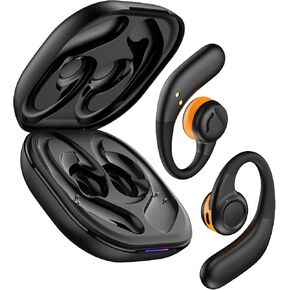 Open Ear Headphones, Wireless Bluetooth 5.2 Earbuds with IPX5 Waterproof, 60 Hours Playtime Sports Earbuds, HD Sound Headphones for Cycling, Running, Workout, Driving