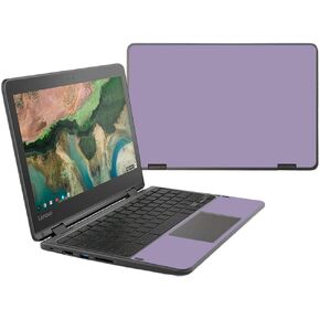 MightySkins Skin Compatible with Lenovo 300e Chromebook 11.6" (2018) - Solid Lavender | Protective, Durable, and Unique Vinyl Decal wrap Cover | Easy to Apply, Remove | Made in The USA