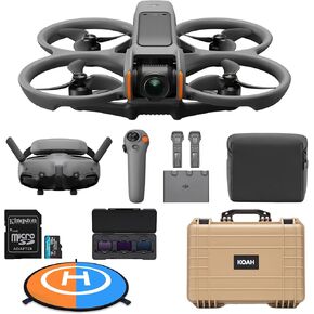 DJI Avata 2 Fly More More Combo (ثلاث بطاريات) مع مجموعة مرشحات DJI Avata 2 ND (ND8/16/32） ، بطاقة ذاكرة MicroSD 128 جيجابايت ، وسادة هبوط بدون طيار على الوجهين ، وحزمة علبة صلبة مقلوبة (5 عناصر) in Kuwait