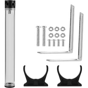 Water Cooling Reservoir, PC Water Reservoir 400mm*50mm Diameter G1/4'' POM Cylindrical CPU Water Cooler Reservoir System Heat Sink Kit Cooling Acrylic Water Reservoir for PC