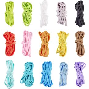 FASHEWELRY 98.42 Feet Polyester Rope 15 Colors 4mm Flat Spandex Cord Ropes Paracord Survival Parachute Cord for Outdoor Lanyards, Bracelets, Handle Wraps, Marine, Commercial Use