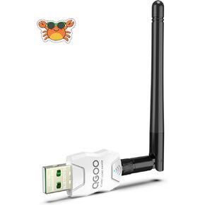 Class 1 Long Range Bluetooth Adapter for PC, QGOO USB Bluetooth Adapter for PC 5.3+EDR, Bluetooth Dongle Bluetooth Receiver Support Windows10/8.1/8/7（white-159）