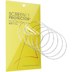 Universal Round Watch Screen Protector, [6 Pack] Full Coverage TPU Clear Film Anti-Scratch, Anti-Fingerprint, Bubble Free (38mm Diameter)