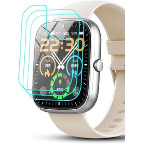 [3 Pack] for Matast Smart Watch T60 Screen Protector QXQ T60 Screen Protector 1.91" Soft PET Film [Case Friendly] [Anti-Scratch] [Bubble Free] Screen Protector for T60 Smartwatch