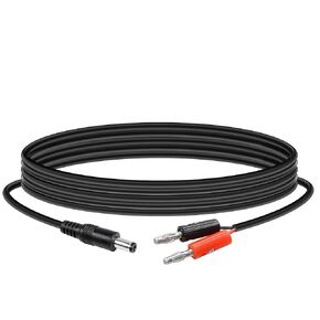 QIANRENON 4mm Banana Plug to DC5.5mm×2.1mm Charging Cable, DC5521 Male to Double Banana Male Plug Power Cable,18AWG,for DC 12V-24V Instrumentation Equipment,2m/6.6ft