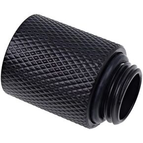 Alphacool 17256 Eiszapfen Extension 20mm G1/4 Outer Thread to G1/4 Inner Thread - deep Black Water Cooling Fittings