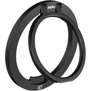 Magnetic Phone Ring Holder,ZXM Magnetic Phone Grip with Kickstand for iPhone,Magnetic Cell Phone Grip Stand Ring,X7 for Magsafe Kickstand for iPhone 16 15 14 13 Pro Max Plus&Huawei,Samsung (Black)