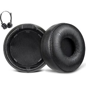 SOULWIT Earpads Replacement for Jabra Engage 55/65/75 (Stereo Version) Headset (Do Not Fit Engage 50, Engage 55/65/75 Mono Version), Ear Pads Cushions with Softer Protein Leather - Stereo Black
