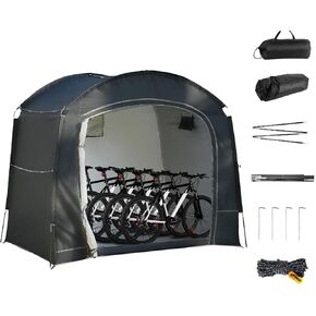 Bike Storage Tent Sheds, Waterproof Storage Tent, 7.22 * 4.92 * 6ft Bicycle Shed Tent, Outdoor Shelter with Carry Bag for Motorcycle, Garden Tool, Outdoor Activities - L