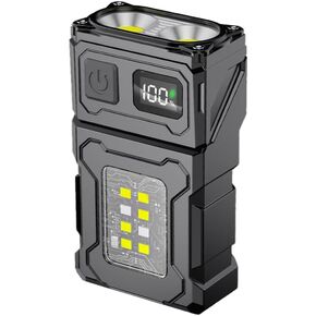 WARSUN DC08 Swivial Flashlight, EDC Flashlight, Led Flashlight, Compact Flashlight, Small Flashlight Rechargable, Back Clip, Magnetic Flashlight Emergency, Walk Dog