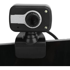 GOWENIC USB Clip on Webcam with Built in Microphone for PC, Rotatable Camera with 1.1m Cable, Plug and Play, Compatible with 2000, XP, Vista 32bit, Video Meeting Equipment