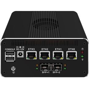 CWWK Intel Alder Lake N100(4C/4T Up to 3.4GHz)/N305(8C/8T Up to 3.8GHz) Dual SFP+10GbE Mini PC|4xIntel I226-V 2.5GbE |DDR5 Memory|PCI-E x4|HDMI+DP+Type-C (10 Gigabit N100, No RAM No SSD)