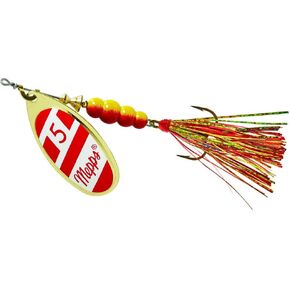 Mepps Aglia Flashabou, red,White-red,Gold, Multi, one Size (B5FT G/RW-RG)