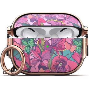 for AirPod Pro 2 case, AirPods Pro case with Lock, AirPods Pro 2 case for Women Men (Rose)
