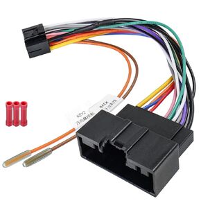 Android Stereo Wiring Harness Adapter 24PIN Radio Connector Compatible with Ford Edge Explorer F-150 F-250 F-350 Fiesta Focus Fusion Transit 2012-2017 Car Radio Wire Harness Kit