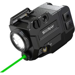 Pistol Light Laser Combo Tactical Green Beam and Flashlight for Gun 500 Lumens Rechargeable Rail Mounted Light for Handgun Picatinny 1913