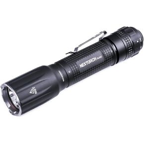 NEXTORCH TA30C Tactical Flashlight High Lumens, 1600 Lumens Powerful Emergency Rechargeable Compact Flashlight with 5 Modes & Strobe & Ceramic Glass Breaker, for Outdoor Use