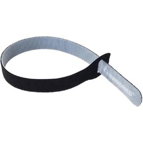 16ft x 1/2 inch Hook Loop Cable Ties Roll | ENVISIONED Multipurpose Fastening Reusable Straps | Cut-to-Length Self Gripping Fastener | Cable Management Tape (Black)