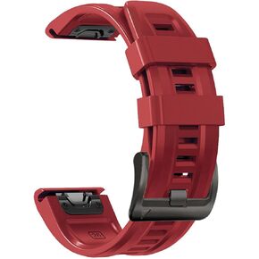 26mm Watch Band for Garmin Fenix 7X/Fenix 6X/Fenix/5X/Fenix 3/Fenix 3 HR, Soft Silicone Band Strap Wristband with Quick Fit for Garmin Smart Watch