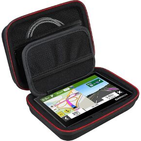 Hard Case for 5-5.5 inch Garmin Drive 52/51/53, Portable Garmin Drive™ 53 GPS Navigator Storage Bag, Travel Garmin Drive 52 GPS Navigator Box with Mesh Pocket for Car Charger, USB Cable, Black