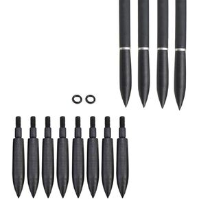 12PCS Arrow Points Tips 75 90 100 125 150 200 250 300 350 Grain Broadheads Arrow Head Insert Hunting Archery Accessories Bows