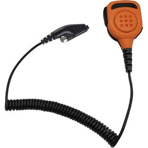 Two Way Radio Shoulder Mic Remote Speaker Microphone with 3.5mm Audio Jack for Kenwood Nexedge Viking nx200 nx300 nx5200 nx5300 nx 3220 5300 tk2180 vp600 Walkie Talkie (Orange), RE029