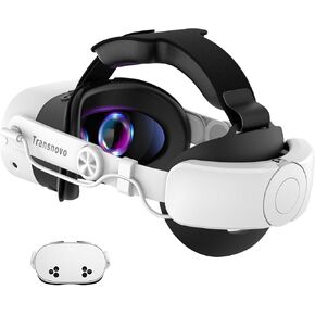 متوافق مع Meta Quest 3S Head Strap ، حزمة بطارية 10000 مللي أمبير في الساعة ، وملحقات VR قابلة للسحب من طراز واحد لسماعات الرأس Meta Quest 3S ، والشاشة الرقمية ، والراحة المحسّنة ووقت التمديد