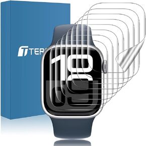 T Tersely [8 Pack Screen Protector for Apple Watch Series 10-46 MM,Premium TPU Soft Full Coverage Film for iWatch S10 2024, Anti-Scratch HD Clear