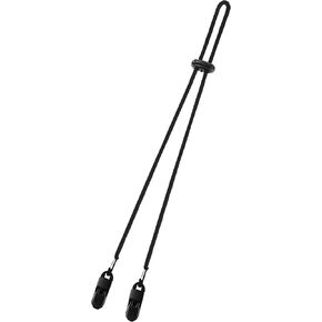 Adjustable Hat Strap Clips with Cord Lock for Golfing, Fishing,Camping, Hiking, Sailing, Jogging, Rock Climbing and Other Sports Black