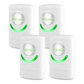 4pack Stopwatt Energy Saving Device, Stop Watt Electricity Saving Box Device Save Electricity,Watt Saver Power Pro Household Office Market Plug in US 90V-250V 30KW-Pro X