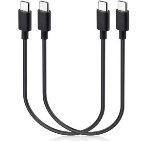 Short Charging Cable for iPhone 15/16, 1 ft, 2-Pack USB C to USB C Cord