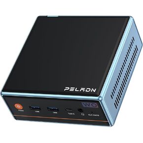 PELADN WO4 Mini PC,AMD Ryzen 9 6900HX (8C/16T up to 4.9Ghz), 32GB DDR5 4800MHz, 1TB NVME SSD Desktop Computer, Triple Output/WiFi6/BT5.2/DP1.4/HD2.0/USB4.0/OS11 Pro for Gaming/Office/Home