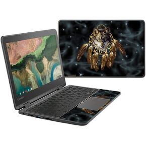 MightySkins Skin Compatible With Lenovo 300e Chromebook 11.6" (2018) - Wolf Dreams | Protective, Durable, and Unique Vinyl Decal wrap cover | Easy To Apply, Remove, and Change Styles | Made in the USA