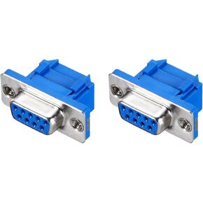 MECCANIXITY D-sub Connector DB9 IDC Crimp Connector Female Socket 9-pin 2-Row Female Serial Port Terminal Breakout for Mechanical Equipment CNC Computers Pack of 2
