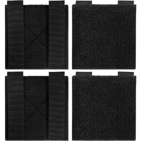 4pcs 4'' X 4'' Badges Tactical Molle Hook and Loop Molle Panel,Molle Patch Panel Hook&Loop for Patch Display Board