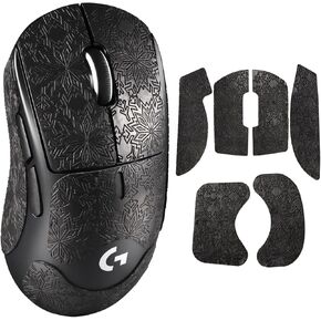 Mouse Grip Tape for Logitech G PRO X Superlight 2 DEX Lightspeed Wireless Gaming Mouse Anti Slip Skin Self-Adhesive,Pre-Cut,Sweat-Resistant Game Mouse Accessories (Black)