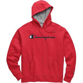 Champion Men's Embroidered C-Logo Fleece Hoodie (LiteGrey, XXL)