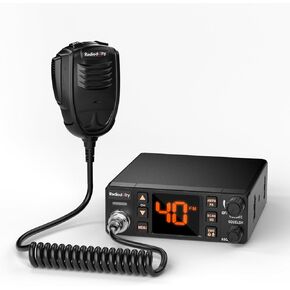 Radioddity CB-606 Pro CB Radio ، جهاز نقل الهاتف المحمول AM/FM/PA مع إخراج الطاقة 4W ، عرض ألوان العنبر 2.2 '، قناة الطوارئ الفورية 9/19 ، Vox ، NB/ASQ/SQ ، هيكل التبريد المتقدم