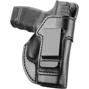 Handmade Leather Hellcat Holster, Concealed Carry Springfield Hellcat Holster, Full Grain Leather IWB Custom Made Springfield Armory Hellcat Holster, Inside Waistband, Right Hand Black