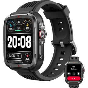 SKG R8 Smart Watch for Men Women (Answer/Make Call), 1.8" Military Smartwatch for Android iPhone with Alexa Built-in, IP68 Waterproof, Fitness Tracker with 100+ Sports Heart Rate/SpO2/Sleep Monitor